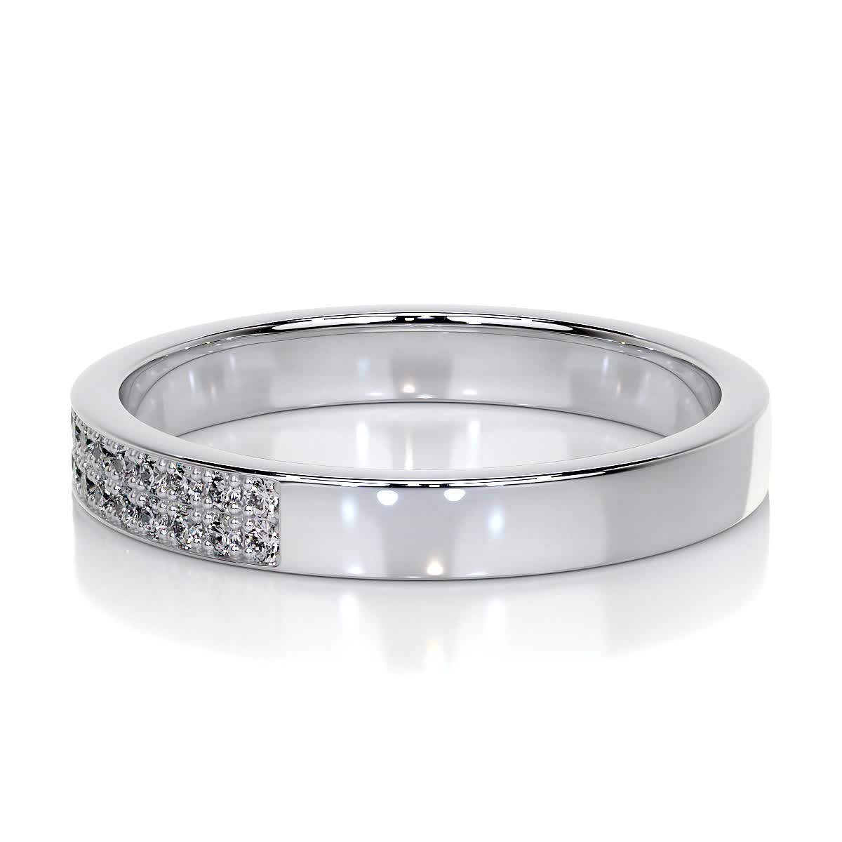 0.2 CT Round Half Eternity CVD EF/VVS Diamond Wedding Band 4