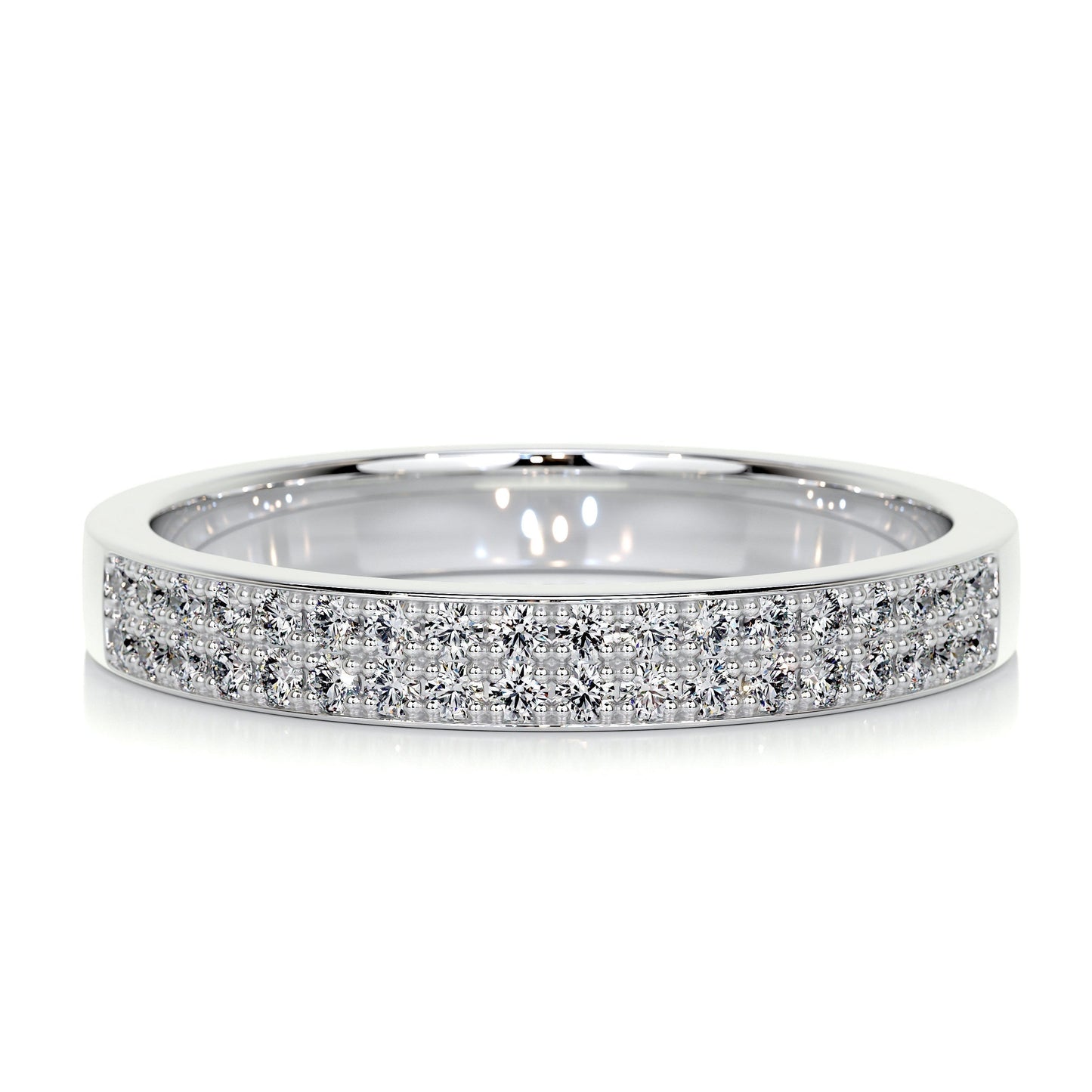 0.2 CT Round Half Eternity CVD EF/VVS Diamond Wedding Band 1