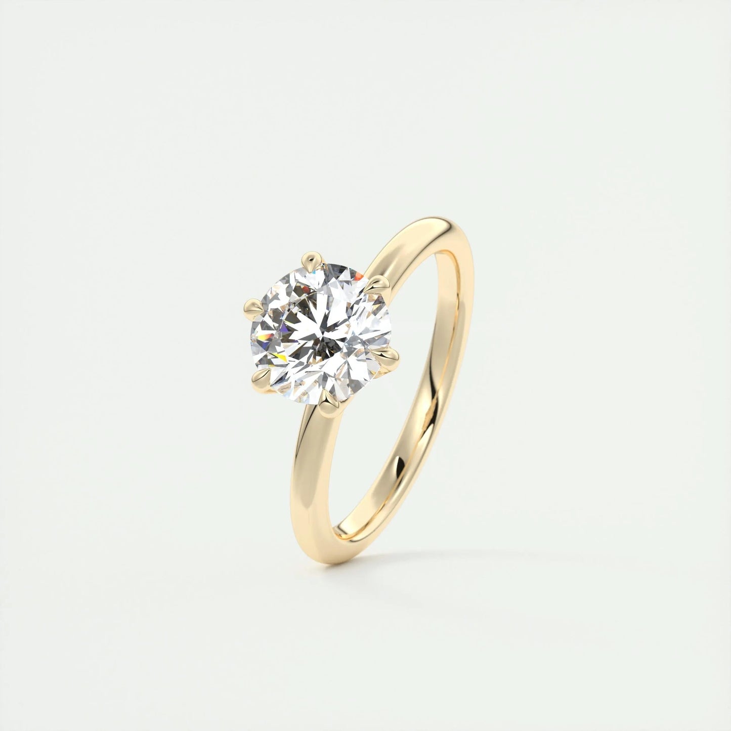 1.5 CT Round Solitaire CVD F/VS1 Diamond Engagement Ring 12