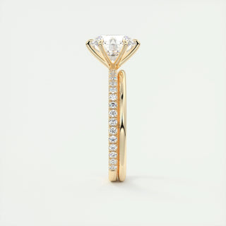 2.0 CT Round Cut Solitaire Pave Moissanite Engagement Ring 12