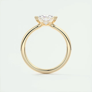 1.44 CT Trillion Cut Solitaire Moissanite Engagement Ring 14