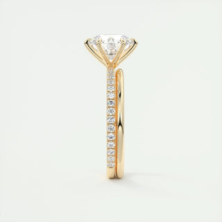 2 CT Round Cut Pave CVD F/VS1 Diamond Engagement Ring 12