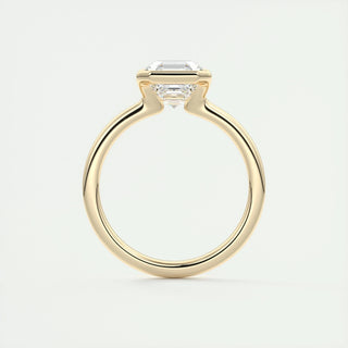 2 CT Asscher Half Bezel CVD F/VS1 Diamond Engagement Ring 15