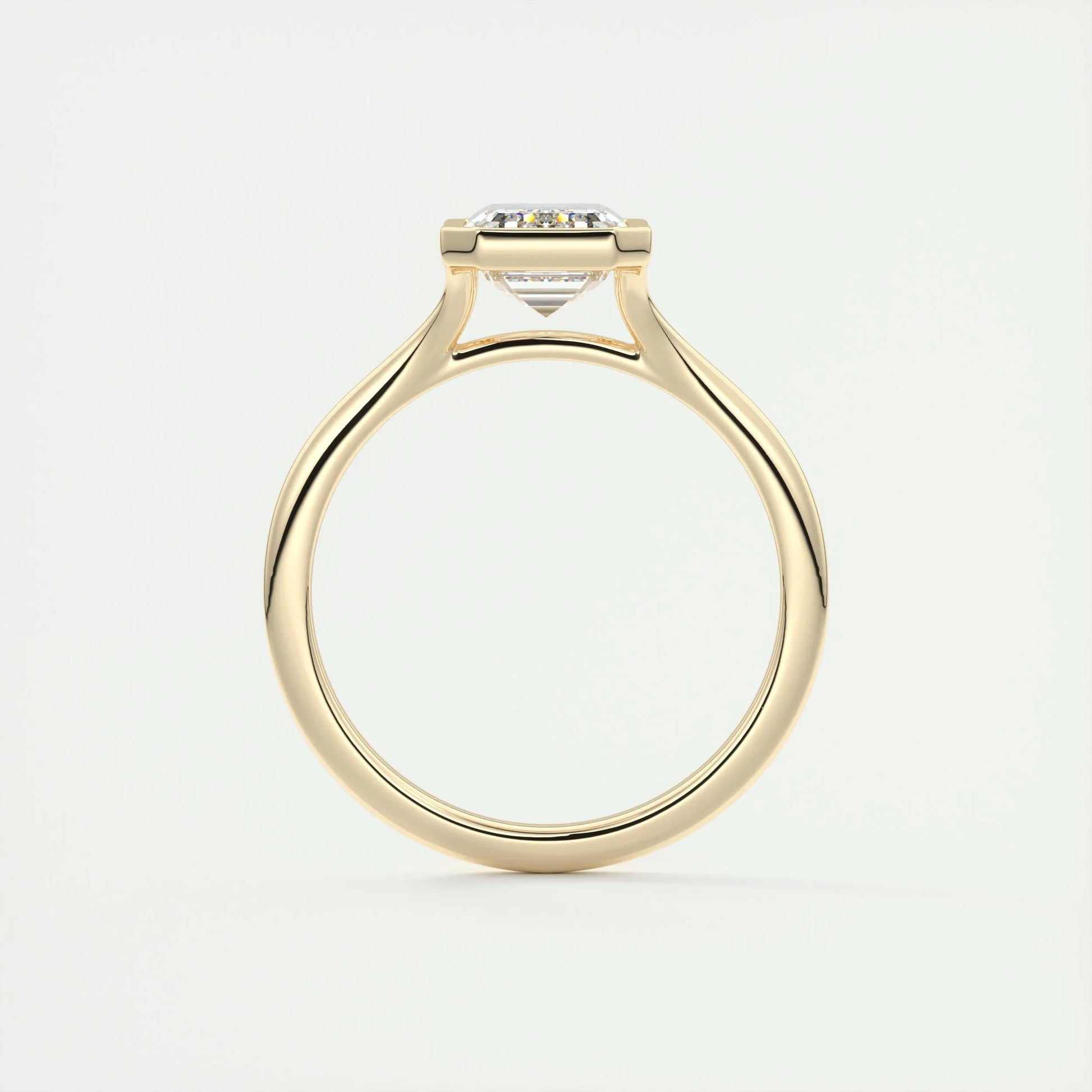 2 CT Emerald Bezel CVD F/VS1 Diamond Engagement Ring 14