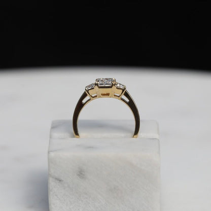 1.50 CT Radiant 3 Stones CVD E/VS1 Diamond Engagement Ring 6