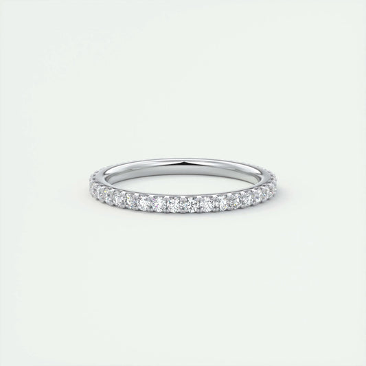 0.74 CT Round Full Eternity CVD EF/VVS Diamond Wedding Band 1