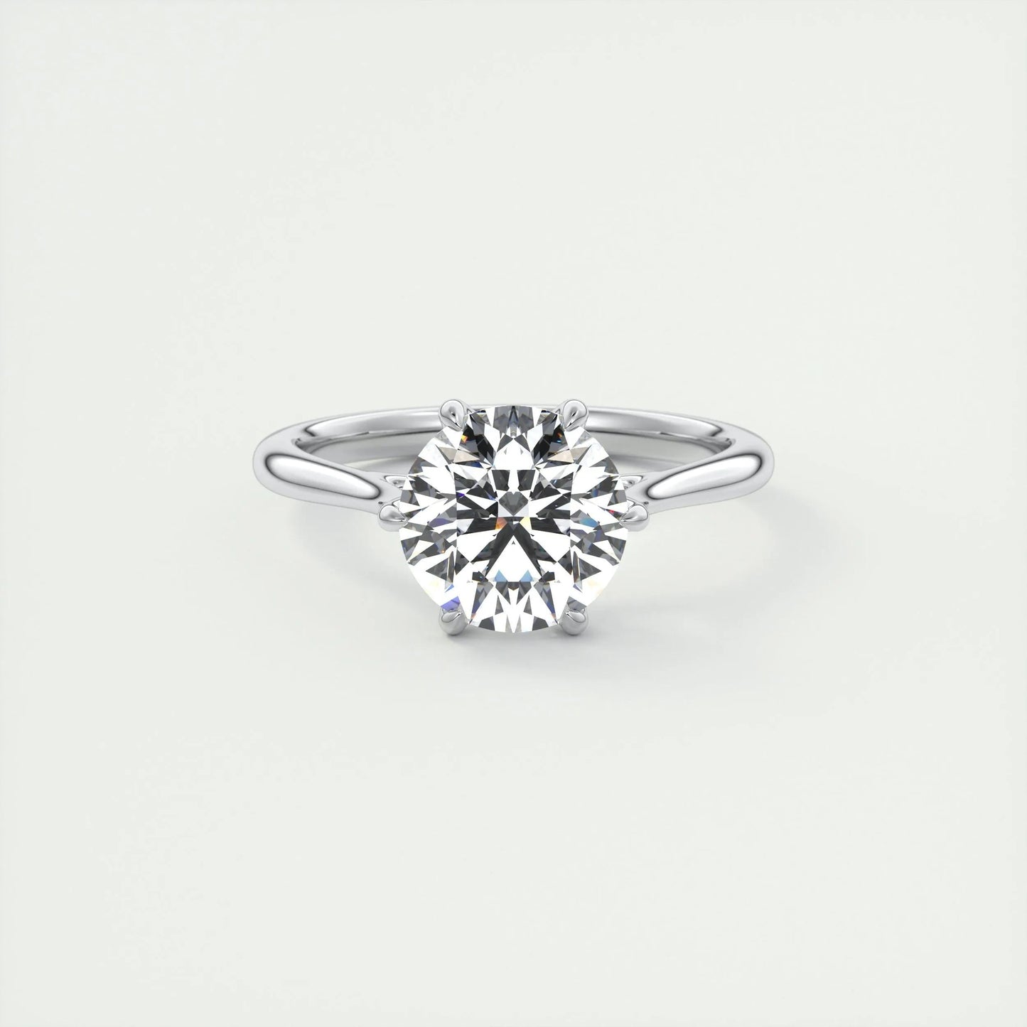 1.35 CT Round Cut Solitaire Moissanite Engagement Ring 1