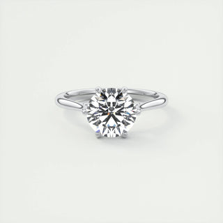 1.35 CT Round Cut Solitaire Moissanite Engagement Ring 1
