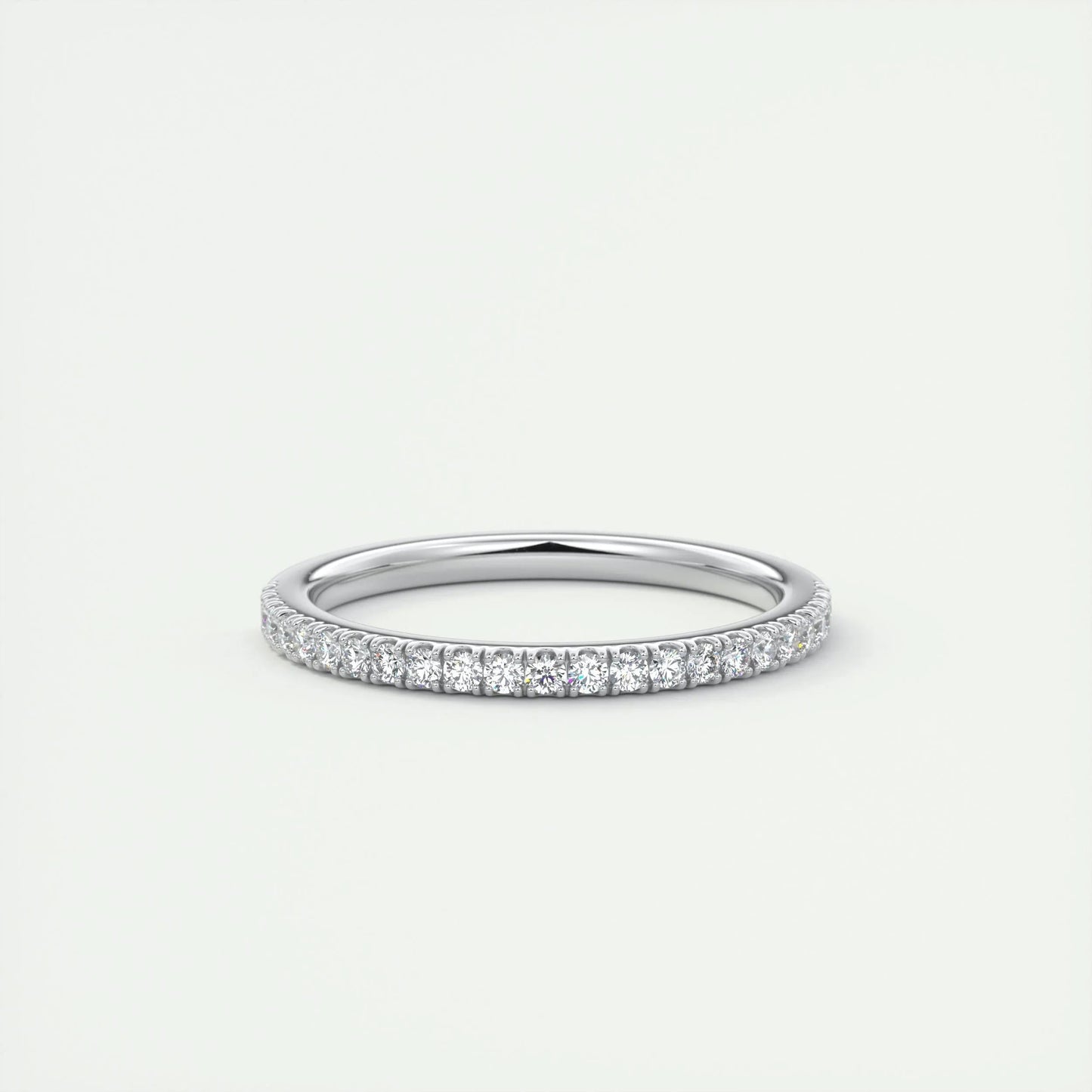 0.18 CT Round Half Eternity CVD EF/VVS Diamond Wedding Band 1