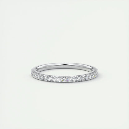 0.18 CT Round Half Eternity CVD EF/VVS Diamond Wedding Band 1