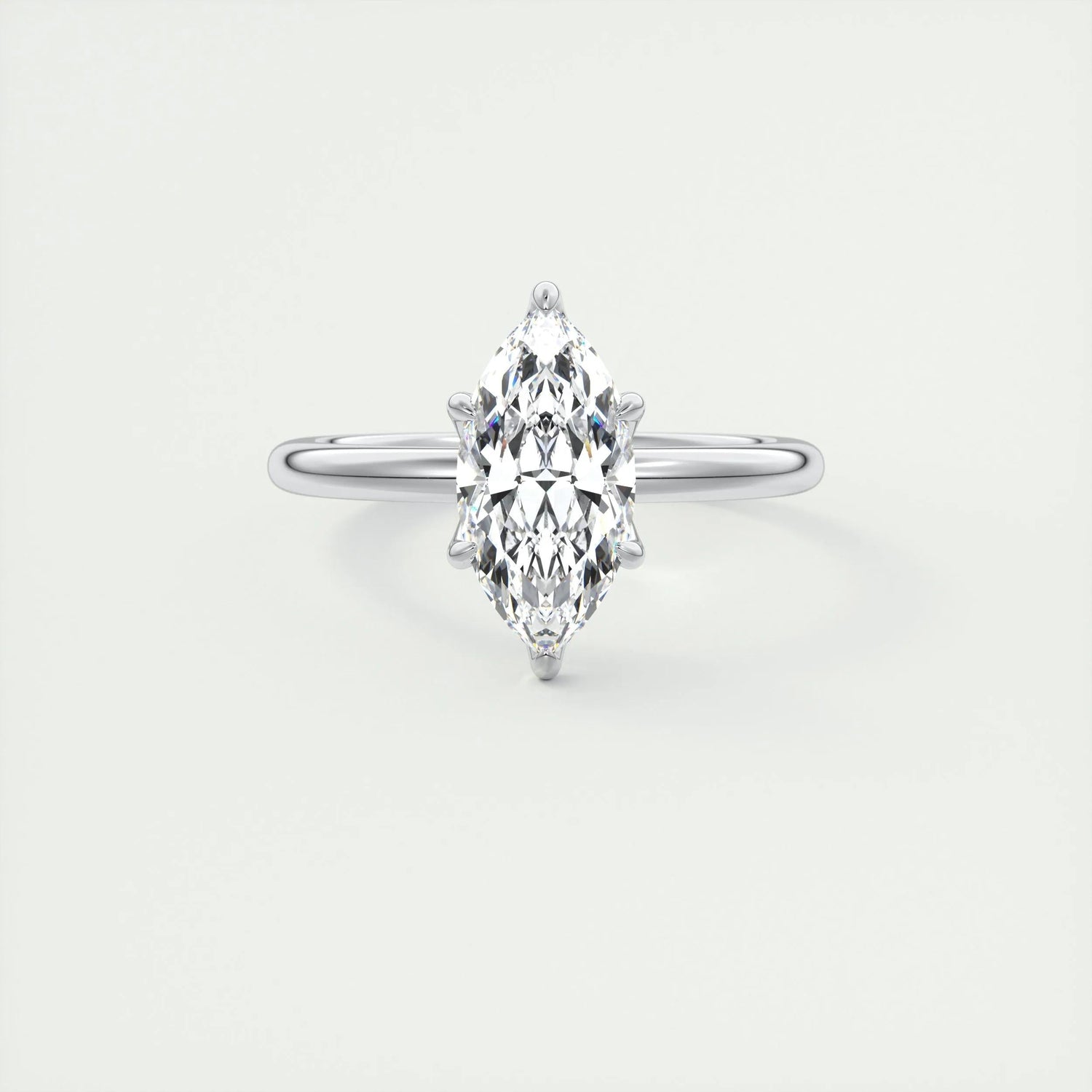 1.5 CT Marquise Solitaire CVD F/VS1 Diamond Engagement Ring 1