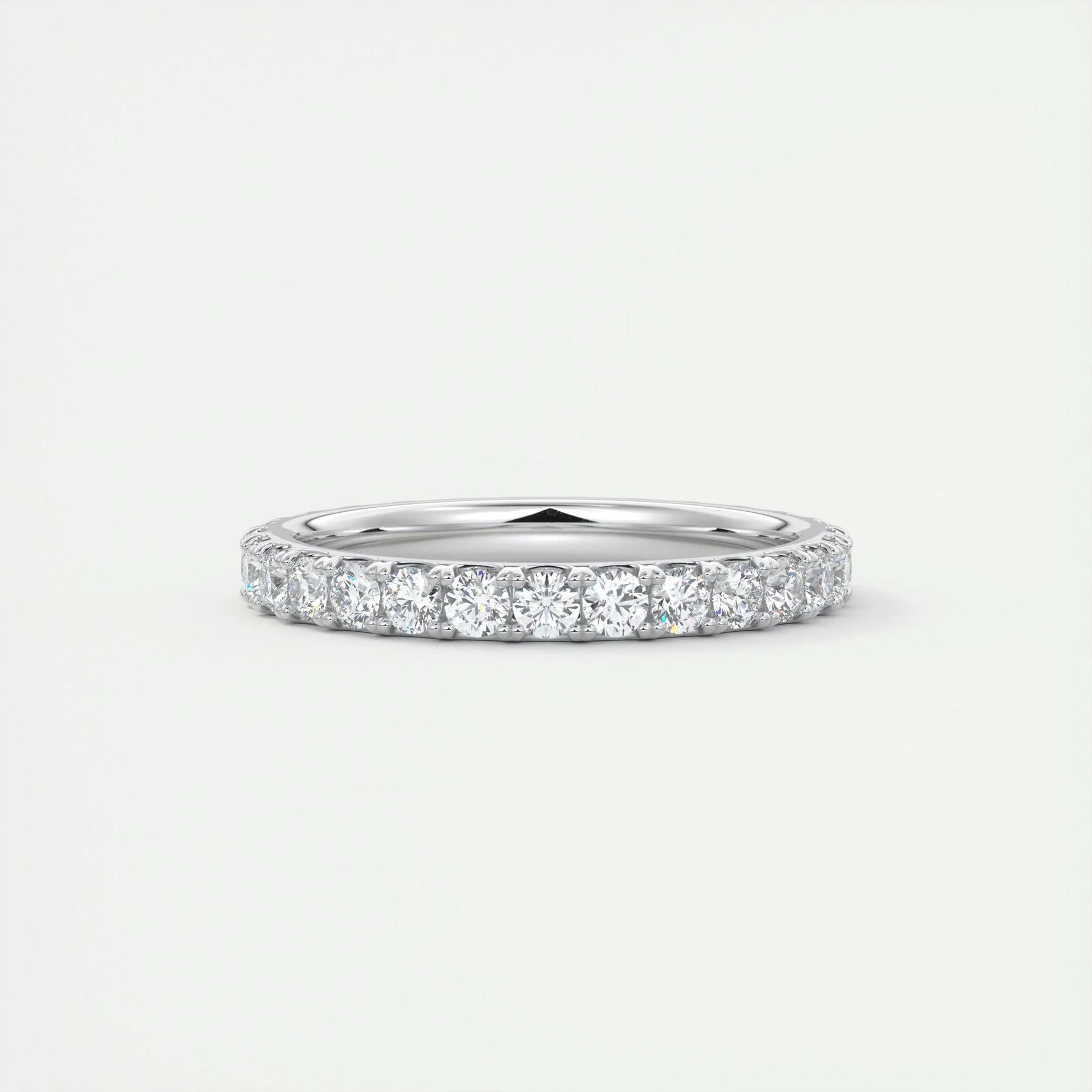 0.84 CT Round Full Eternity CVD EF/VVS Diamond Wedding Band 1