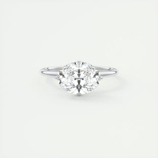 2 CT Oval Hidden Halo CVD F/VS1 Diamond Engagement Ring 1