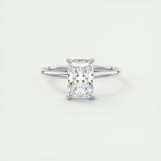 2.10 CT Radiant Cut Solitaire Moissanite Engagement Ring 1