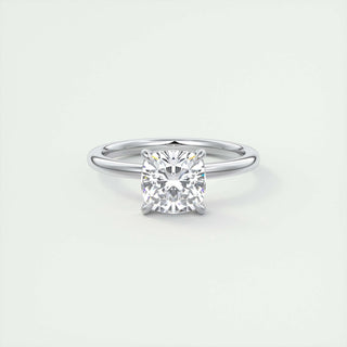 2 CT Cushion Hidden Halo CVD F/VS1 Diamond Engagement Ring 1