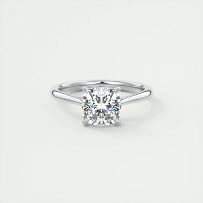 2.15 CT Cushion Cut Solitaire Moissanite Engagement Ring 1