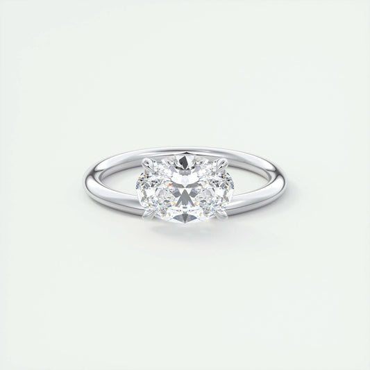 1.91 CT Oval Cut Solitaire Moissanite Engagement Ring 1