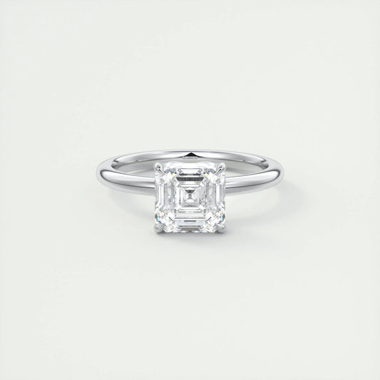 2.03 CT Asscher Cut Solitaire Moissanite Engagement Ring 1