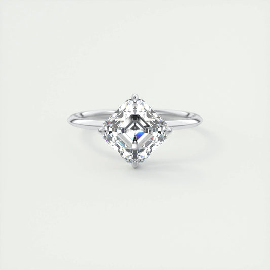 2.03 CT Asscher Cut Solitaire Moissanite Engagement Ring 1