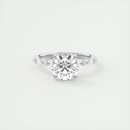 2 CT Round Solitaire CVD F/VS1 Diamond Engagement Ring 1