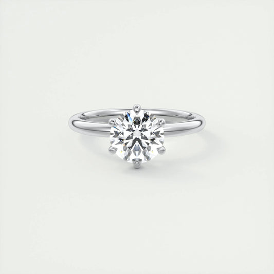 1.5 CT Round Solitaire CVD F/VS1 Diamond Engagement Ring 1