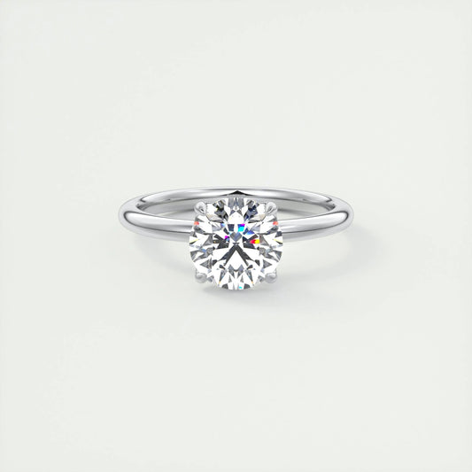 1.5 CT Round Solitaire CVD F/VS1 Diamond Engagement Ring 1