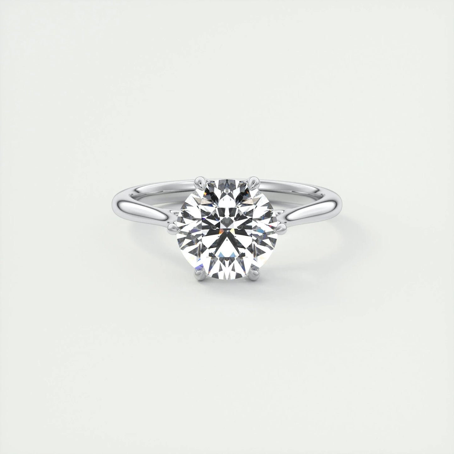 2 CT Round Solitaire CVD F/VS1 Diamond Engagement Ring 1