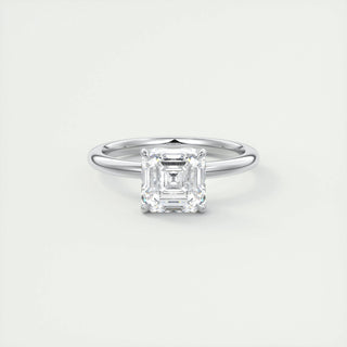 2 CT Asscher Solitaire CVD F/VS1 Diamond Engagement Ring 1