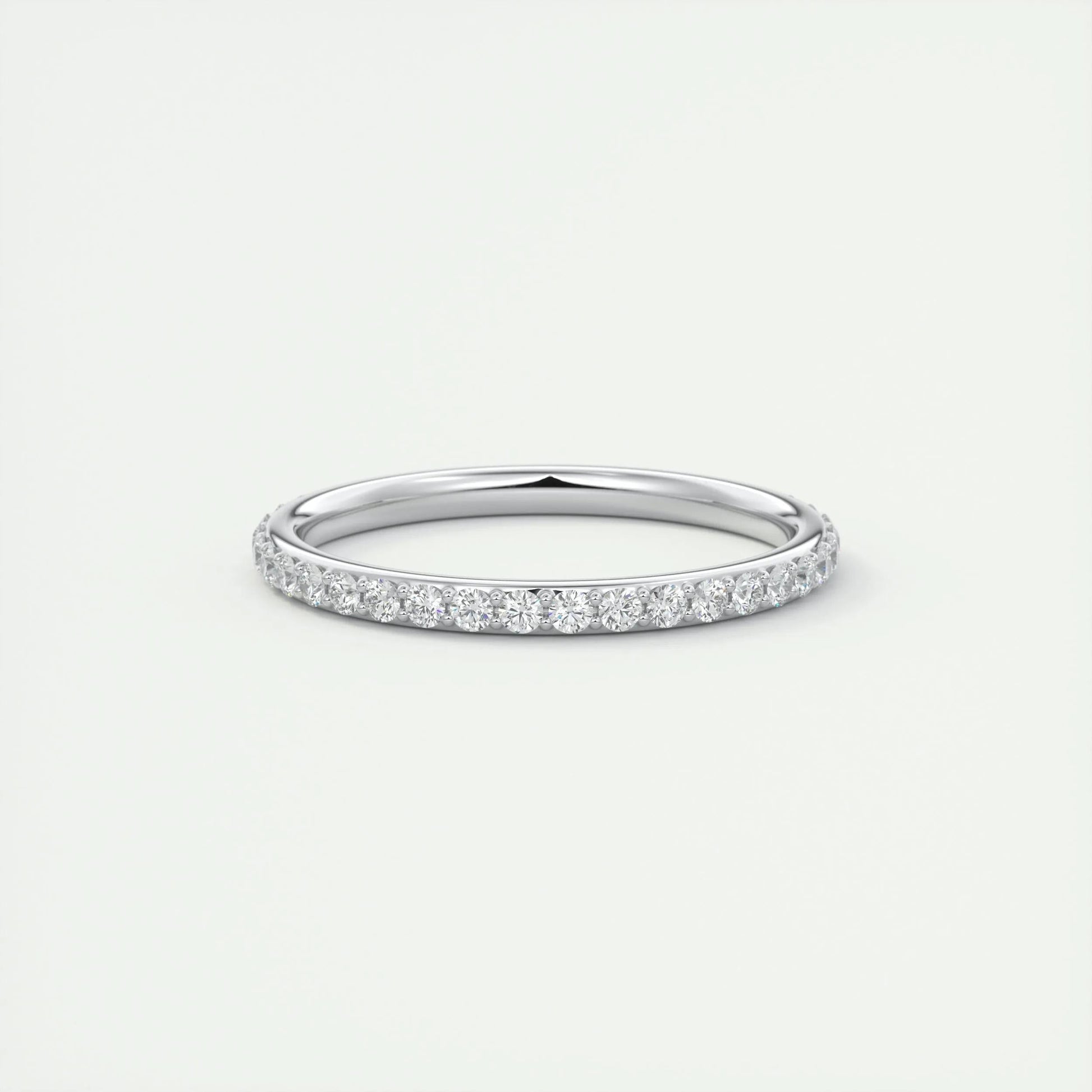 0.74 CT Round Full Eternity CVD EF/VVS Diamond Wedding Band 1