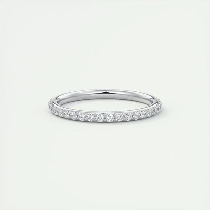 0.74 CT Round Full Eternity CVD EF/VVS Diamond Wedding Band 1