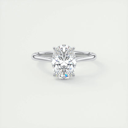 1.91 CT Oval Cut Solitaire Moissanite Engagement Ring 1