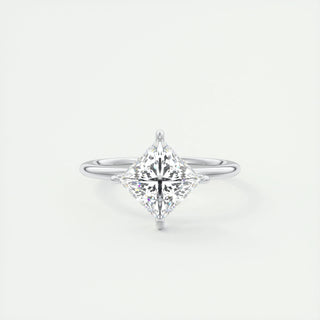 2 CT Princess Solitaire CVD F/VS1 Diamond Engagement Ring 1