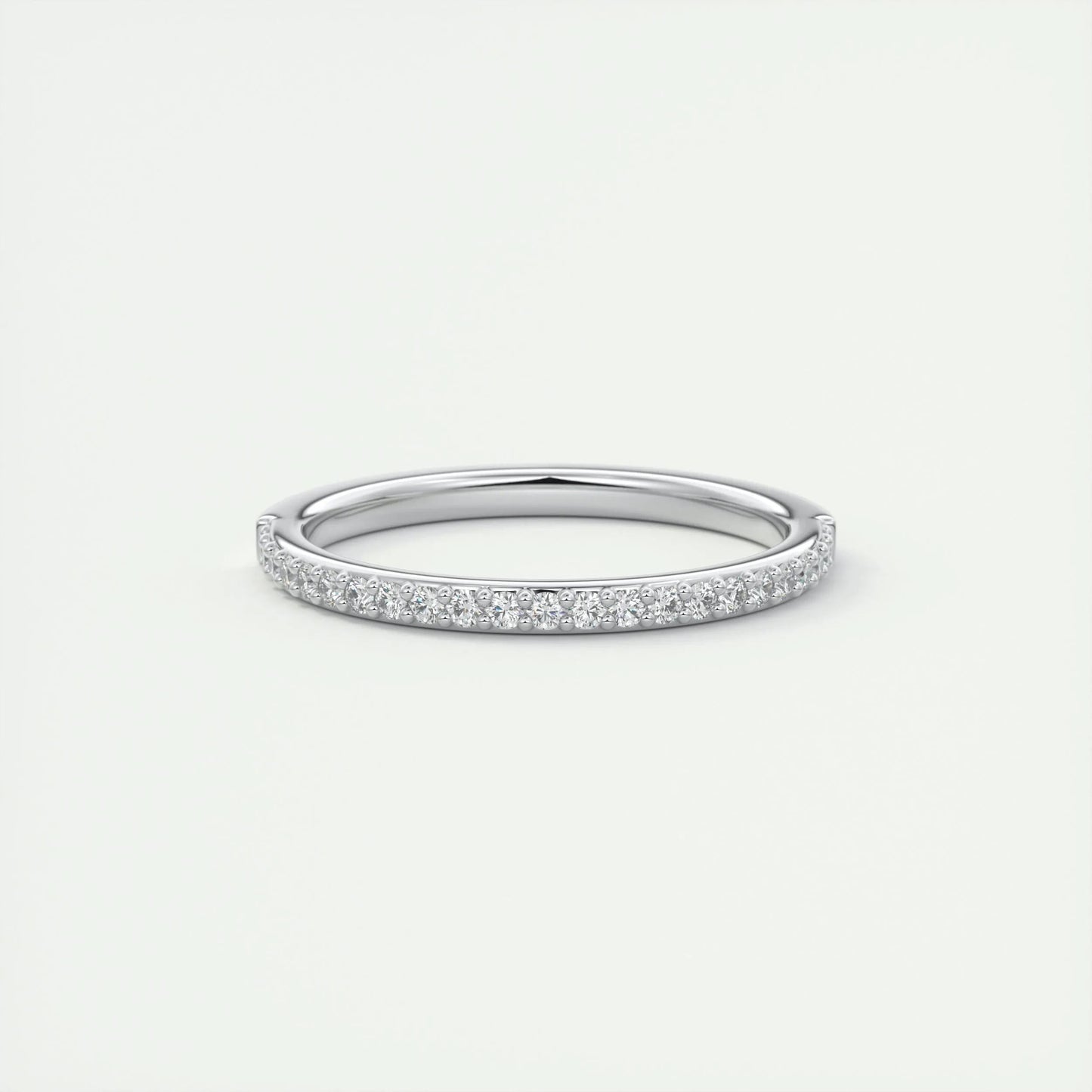 0.18 CT Round Half Eternity CVD EF/VVS Diamond Wedding Band 1