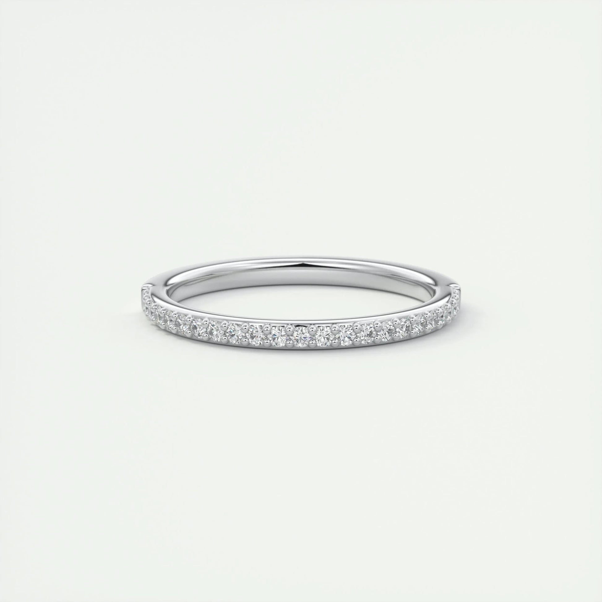 0.18 CT Round Half Eternity CVD EF/VVS Diamond Wedding Band 1