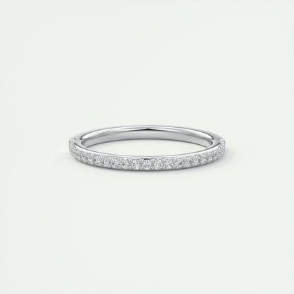 0.18 CT Round Half Eternity CVD EF/VVS Diamond Wedding Band 1