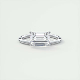 1.91 CT Emerald Cut Solitaire Moissanite Engagement Ring 1