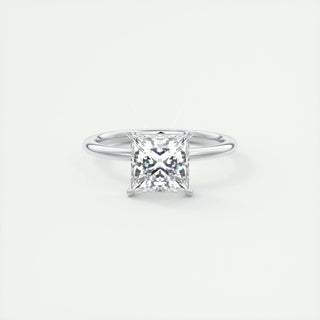 2.08 CT Princess Cut Solitaire Moissanite Engagement Ring 1
