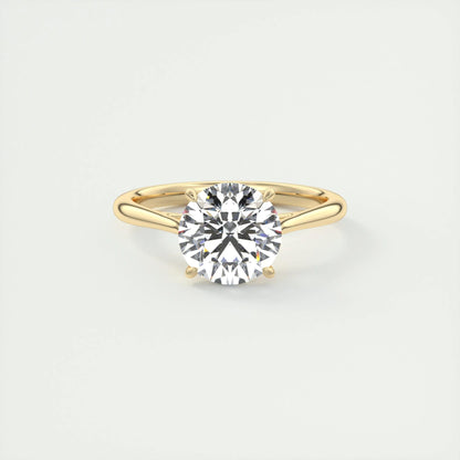 2.0 CT Round Cut Solitaire Moissanite Engagement Ring 8