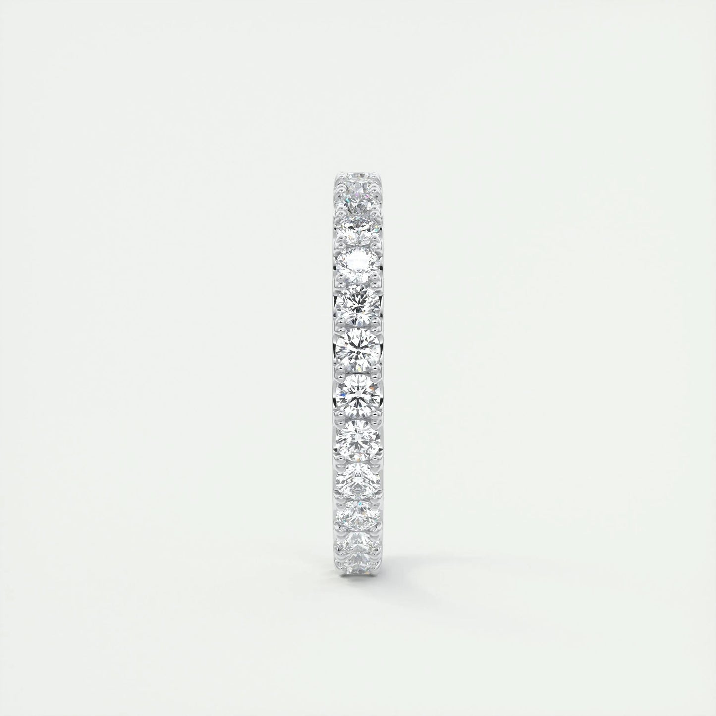 0.84 CT Round Full Eternity CVD EF/VVS Diamond Wedding Band 3