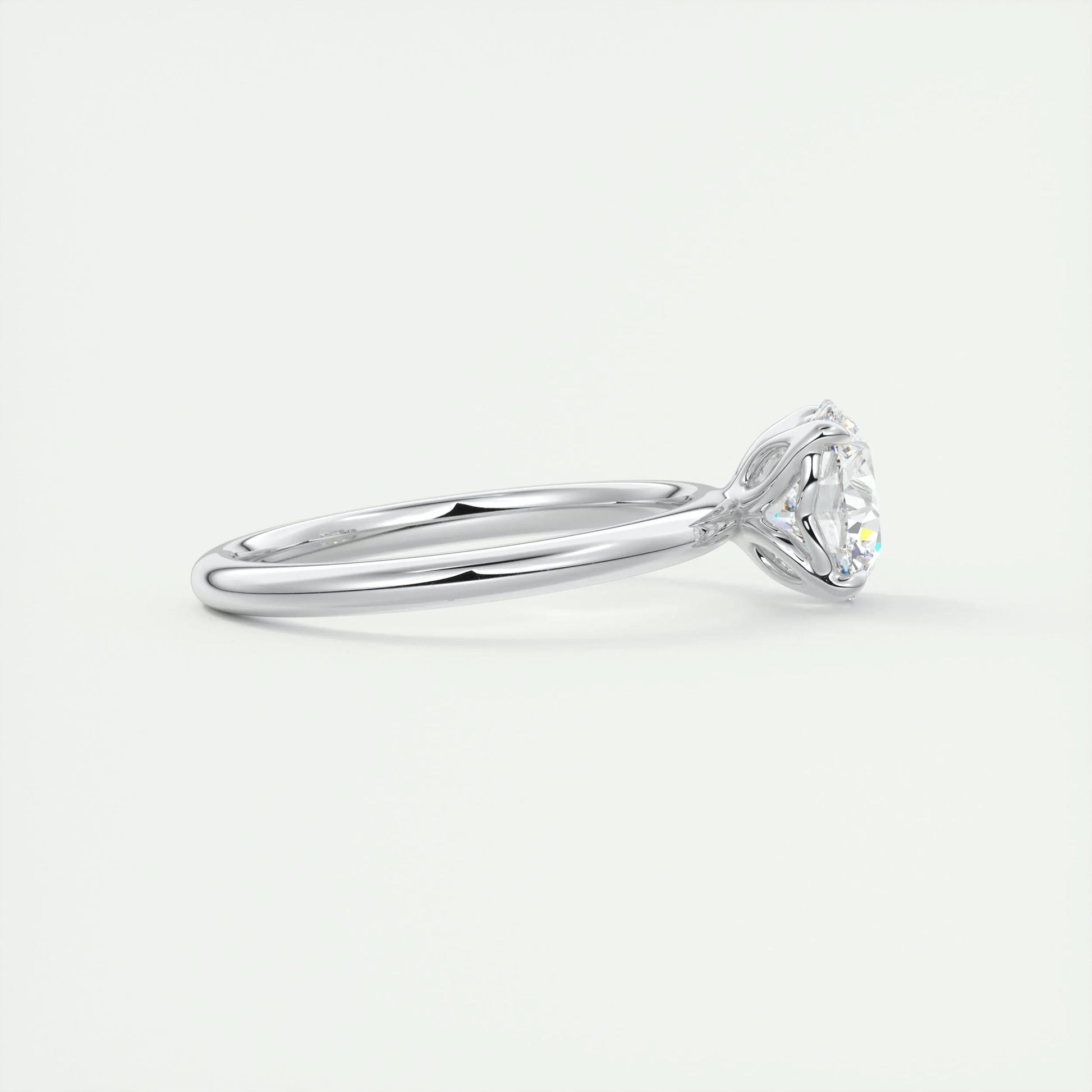1.5 CT Round Solitaire CVD F/VS1 Diamond Engagement Ring 2