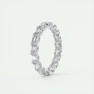 2.55 Emerald Cut East West Eternity Moissanite Bridal Wedding Band 3