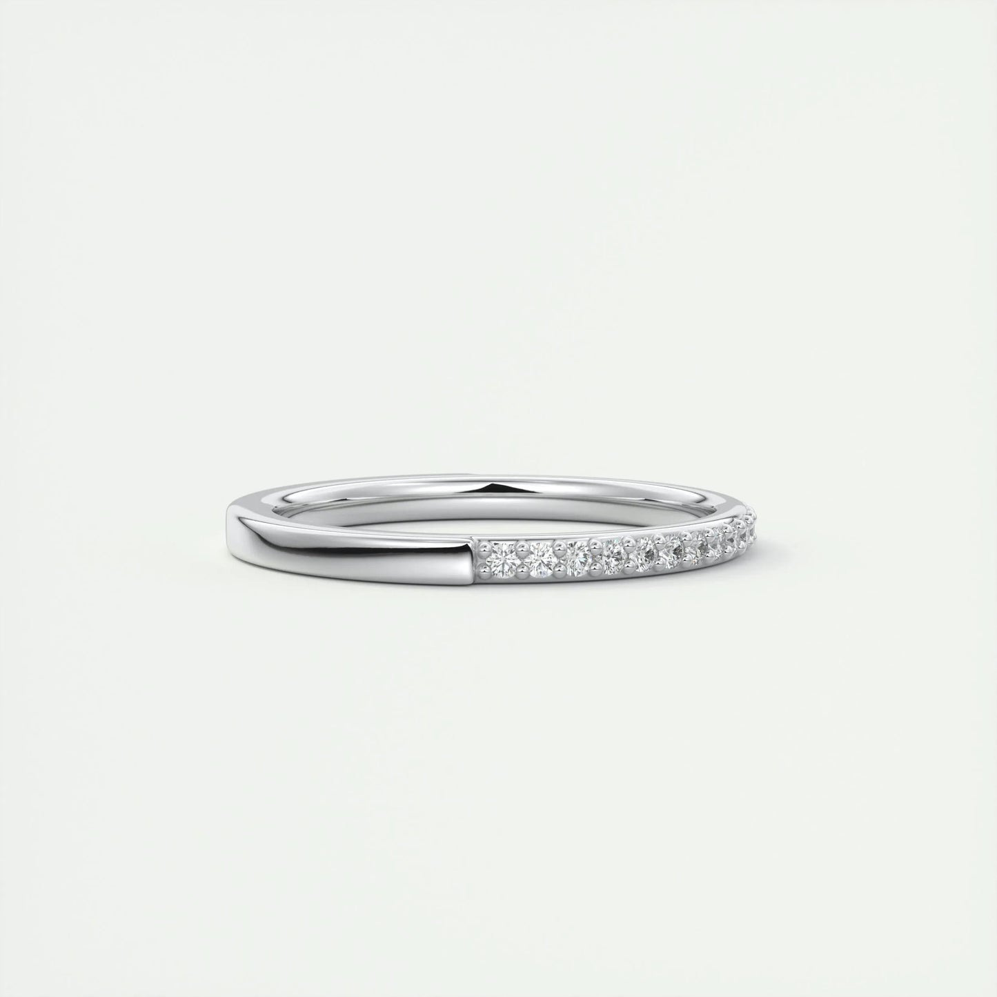 0.18 CT Round Half Eternity CVD EF/VVS Diamond Wedding Band 2