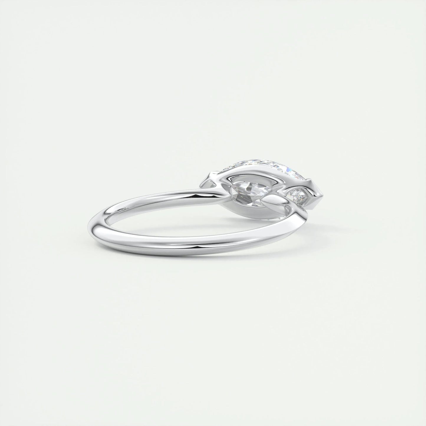 2 CT Marquise Half Bezel CVD F/VS1 Diamond Engagement Ring 6