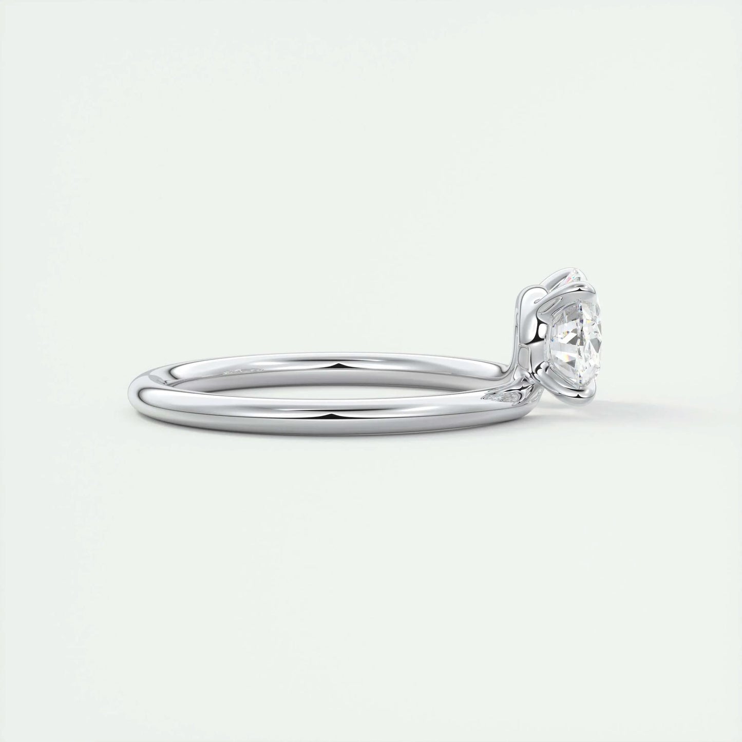 1.5 CT Oval Solitaire CVD F/VS1 Diamond Engagement Ring 2