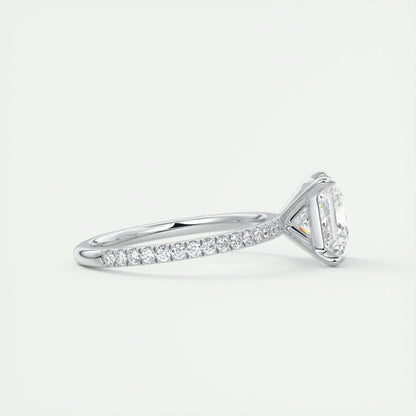 2 CT Princess Solitaire CVD F/VS1 Diamond Engagement Ring 2