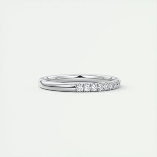 0.38 CT Round Half Eternity CVD EF/VVS Diamond Wedding Band 2