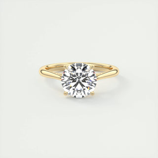 2 CT Round Solitaire CVD F/VS1 Diamond Engagement Ring 8