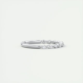 0.32 Marquise & Round Alternative Moissanite Wedding Band 19