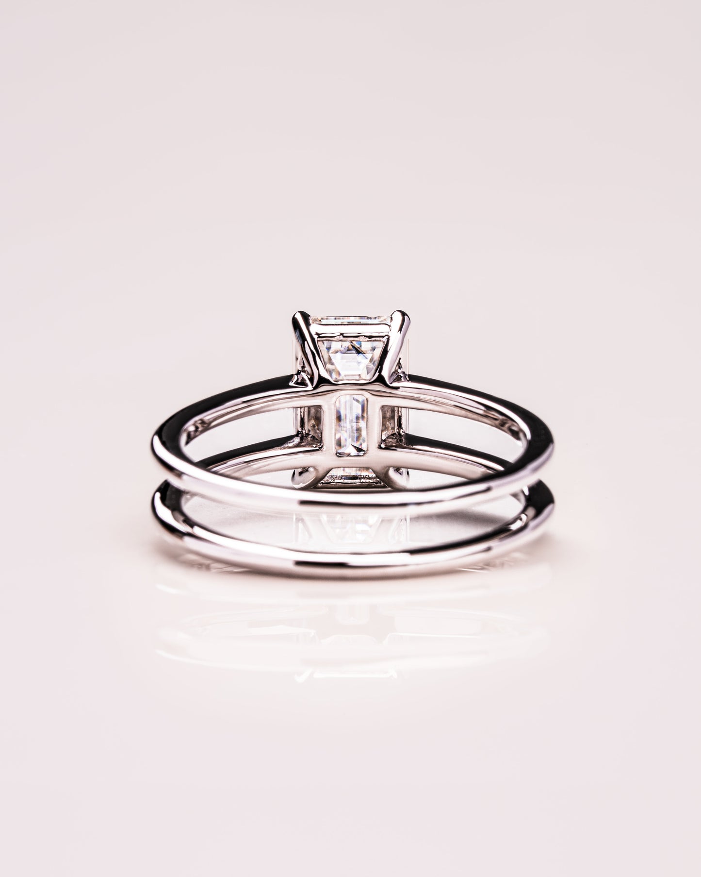 2.30 CT Emerald Cut Solitaire Moissanite Engagement Ring 2