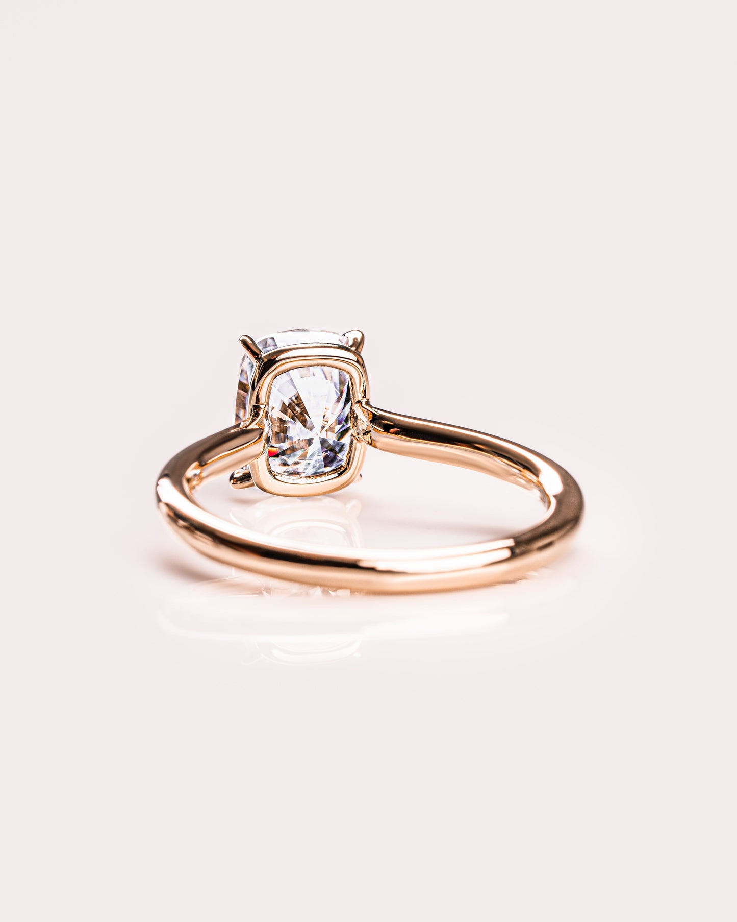 2.15 CT Cushion Cut Solitaire Moissanite Engagement Ring 6